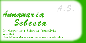 annamaria sebesta business card